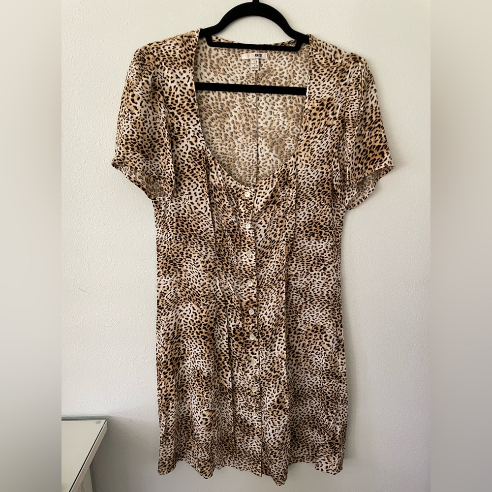 Amuse Society cheetah print dress, size s